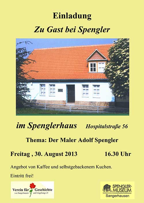 Im Bild: Einladung "Zu Gast bei Spengler im Spenglerhaus"